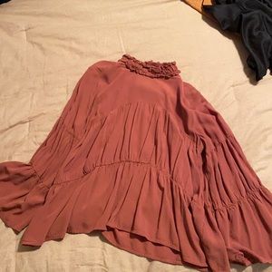 Medium, coral Zara shirt